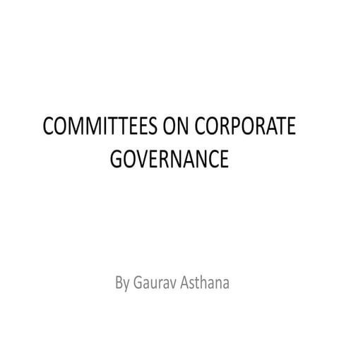 Corporate Governance Committee