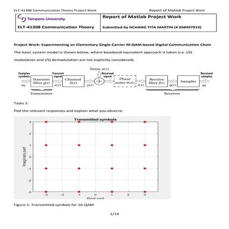 Comm theory matlab project report martin