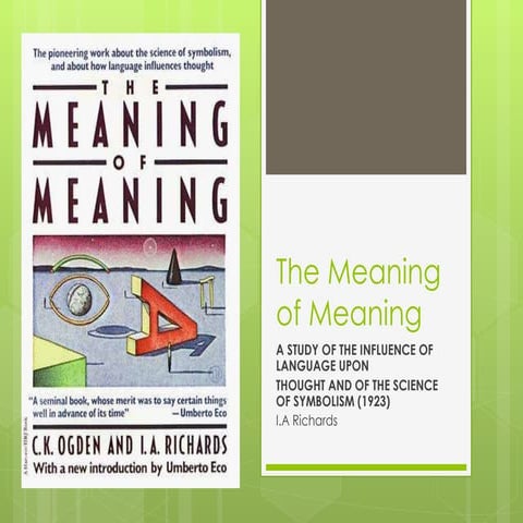 The Meaning of Meanings