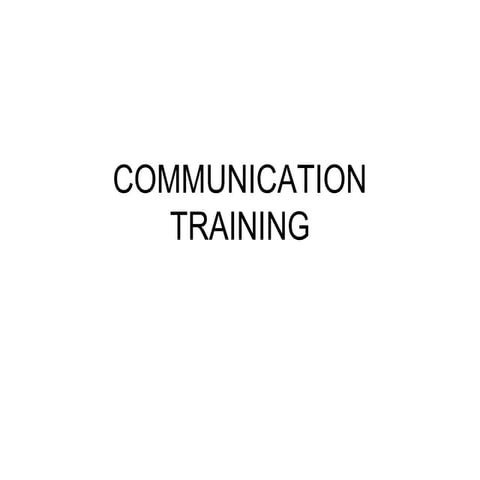 Communication Training  