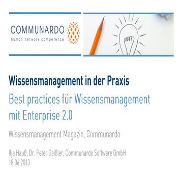 Communardo Wissensmanagement best practices