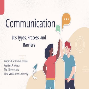Communication: It's Definition, Types, Barriers, Verbal and Non Verbal Communication