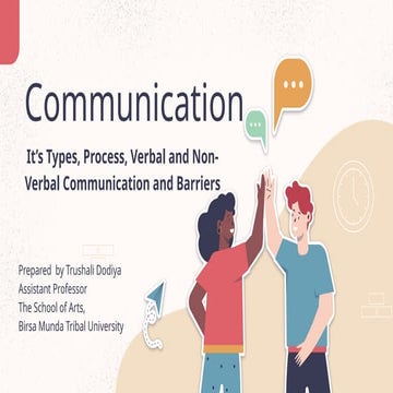 Communication:  It's Definition, Process, Verbal & Non-Verbal Communication and Barriers