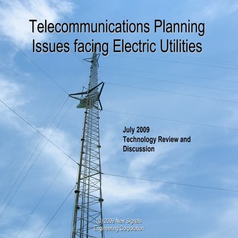 Communciations issue for electric utilities