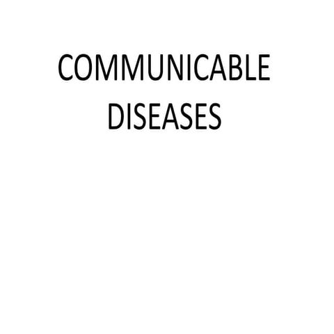 Communicable disease