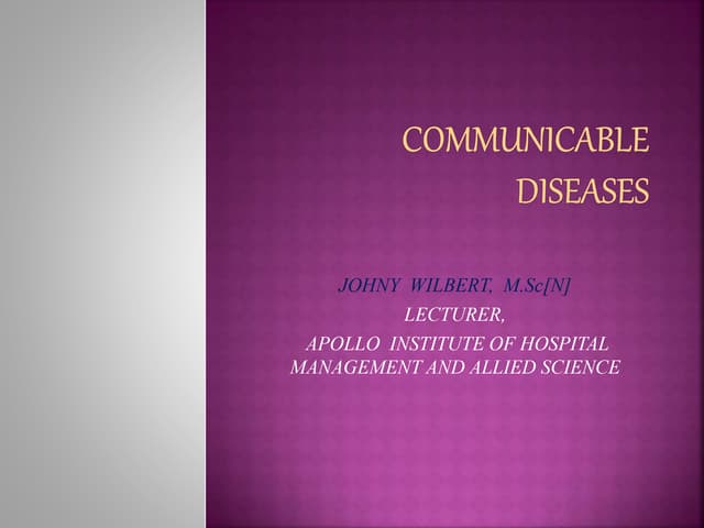 Communicable diseases