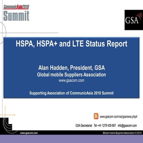CommunicAsia 2010 Summit Alan Hadden GSA