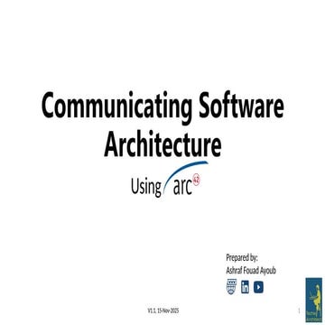 Communicating Software Architecture using Arc42 v1.1