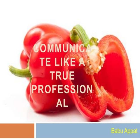 Communicate like a true professional