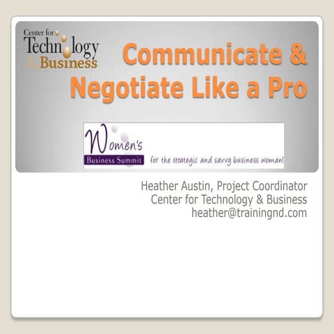 Communicate & Negotiate Like a Pro