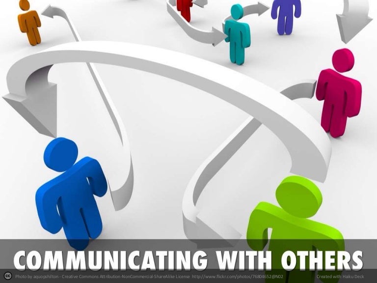 Communicating withothers
