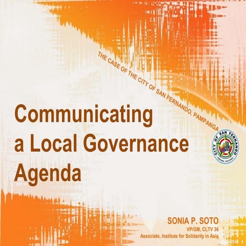 Communicating a Local Governance Agenda