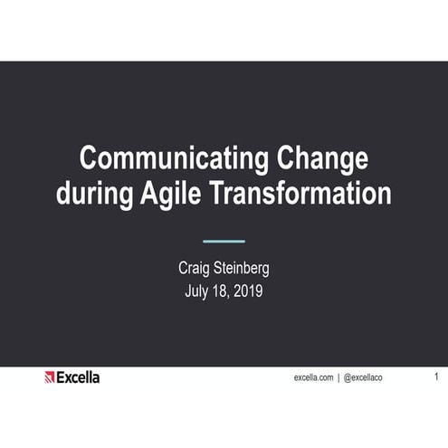 Communicating Change During Agile Transformation