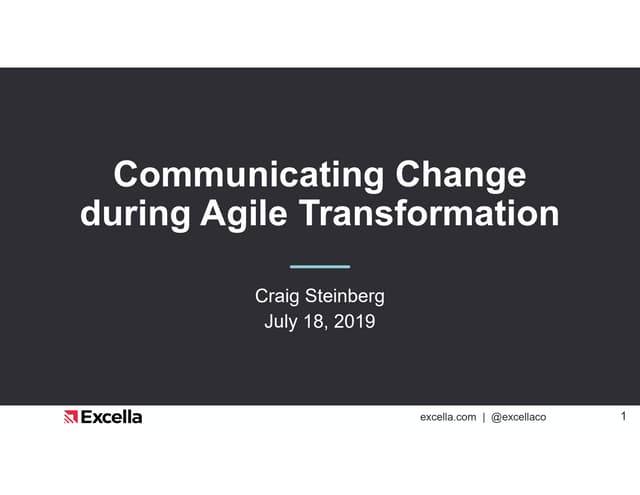 Communicating Change During Agile Transformation