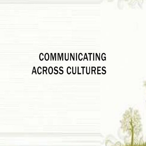Communication cross culture