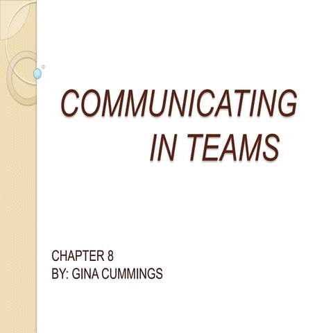 Communicating In Teams
