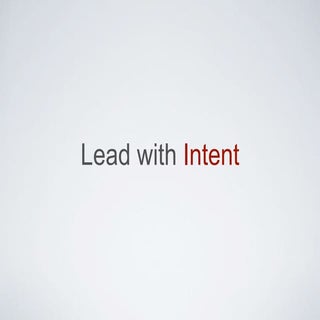 5 Keys to Lead with Intent