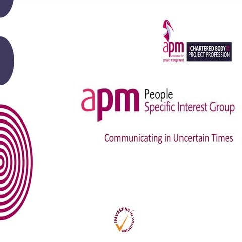 Communicating in uncertain times webinar, 14 April 2020