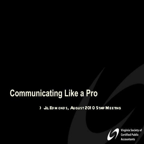 Communicating like a Pro 