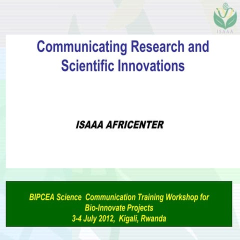 Isaaa africenter slides