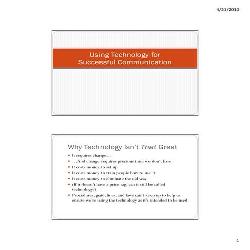 Using Technology for Successful Communication