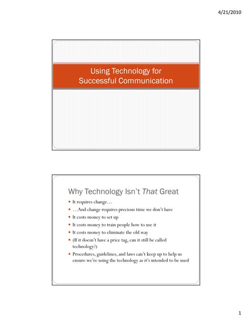Using Technology for Successful Communication