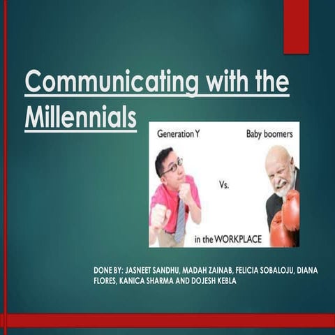 Communicating with the millennials 