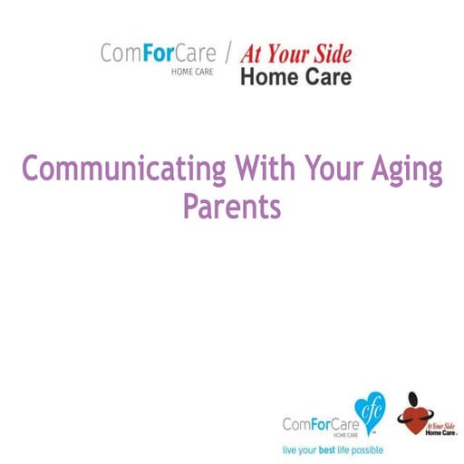 Communicating With Your Aging Parent