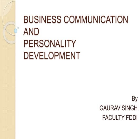 Business Communication/Interpersonal skills