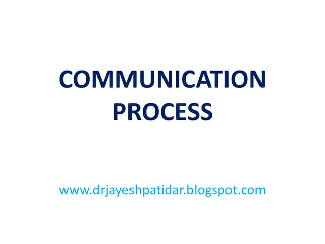Communication process