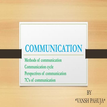 THE PRESENTATION IS BASED ON COMMUNICATION SKILLS