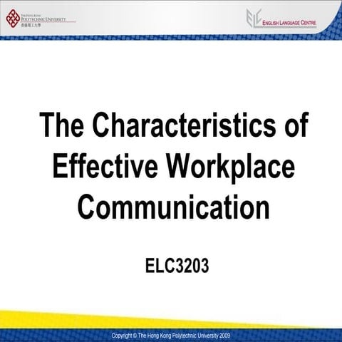 Communication   Characteristics Of Effective Workplace Communication Elc3203 1