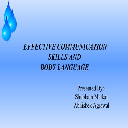 Communication skills