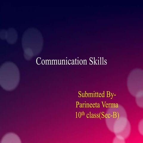 Communication skills