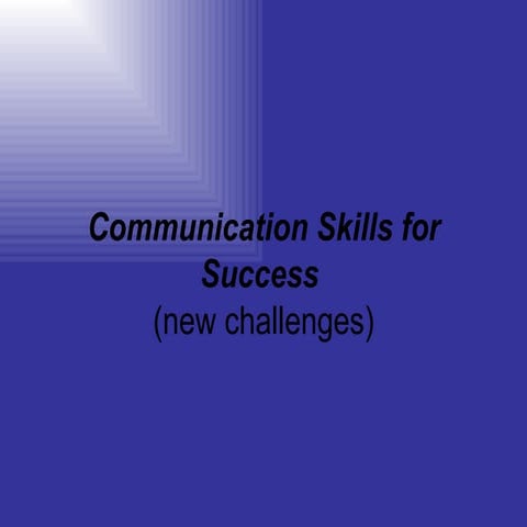 Communication Skills For Success