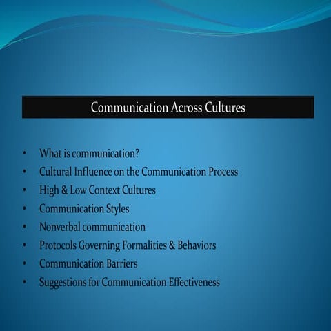 Communication Across Cultures