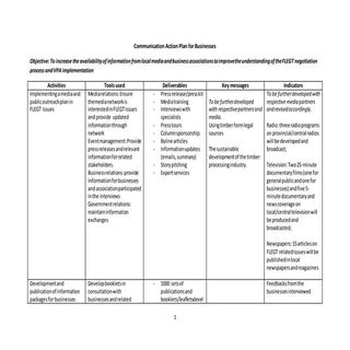 Communication action plan. jul 15 e...