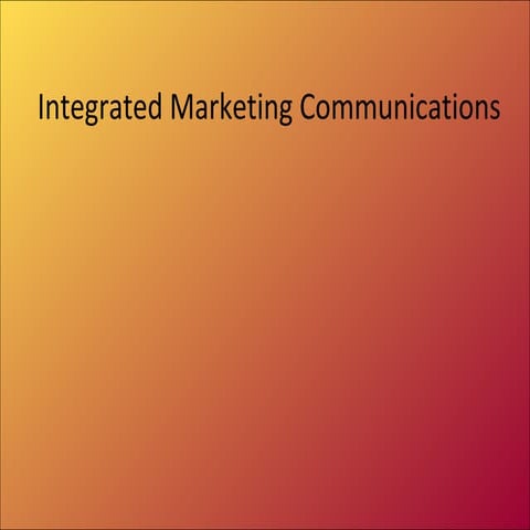 Communication and advertising in marketing