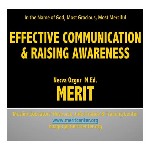 Communication And Awareness Raising