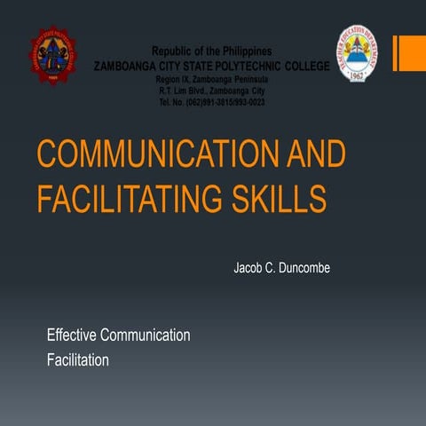 Communication and Facilitating Skills