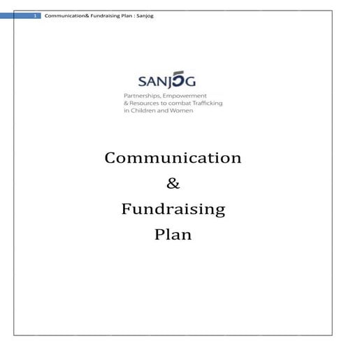 Communication and fundraising plan 