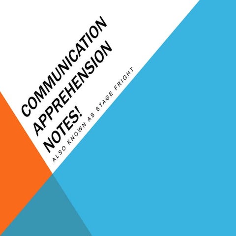 Communication apprehension