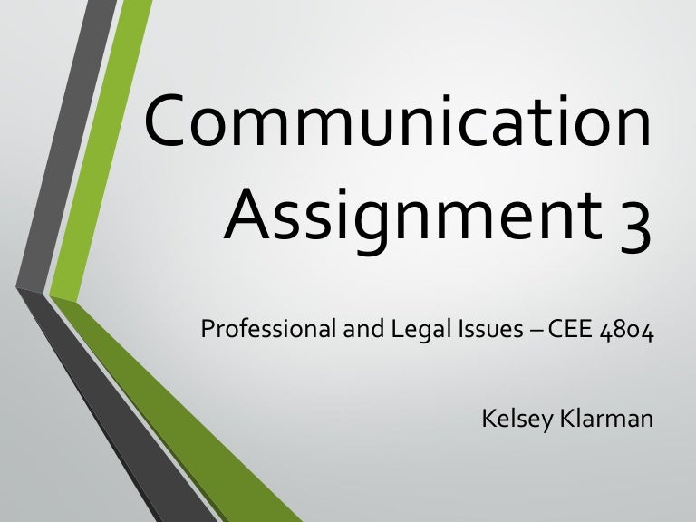 assignments about communication