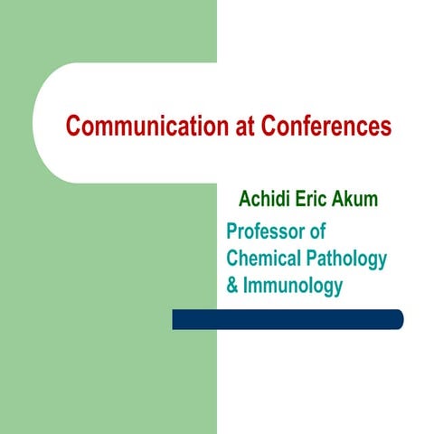 Communication at Conferences.ppt