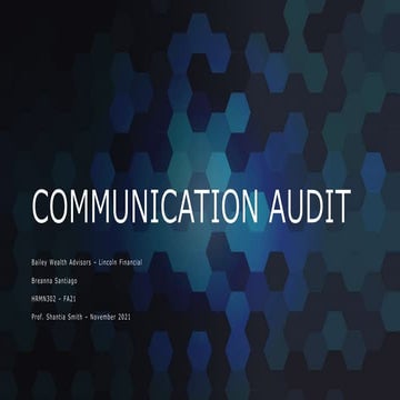 Communication Audit Pptx