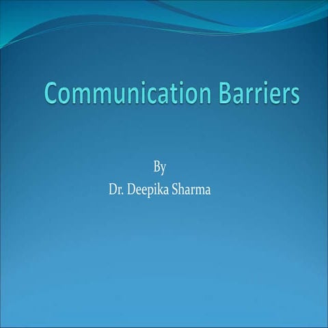 Communication Barriers by dds.ppt