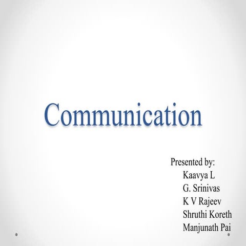 Communication behaviour