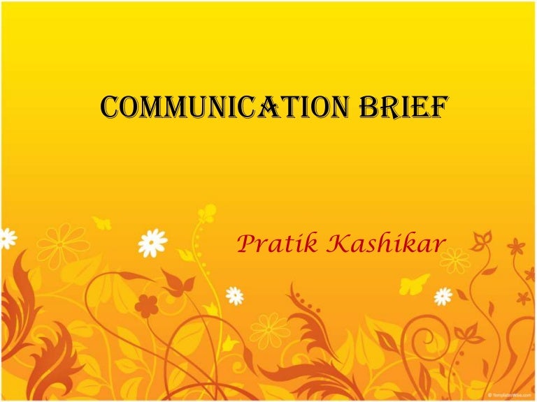 Communication brief