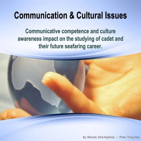 Communication & cultural issues | PPT