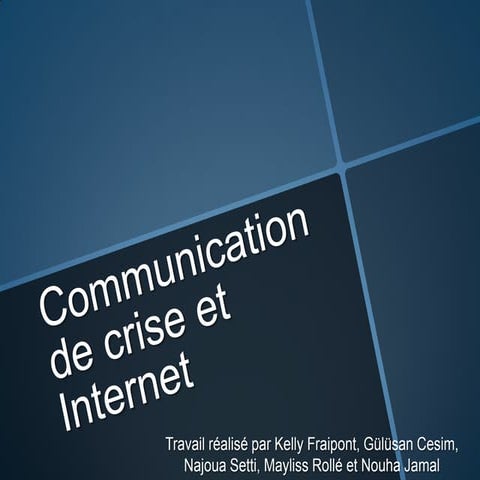 Communication de crise et Internet